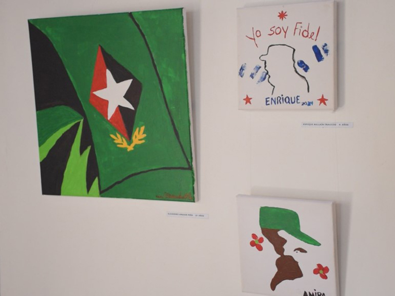 Promueve escuela primaria palmera concurso de dibujo “La foto de Fidel para mi aula”