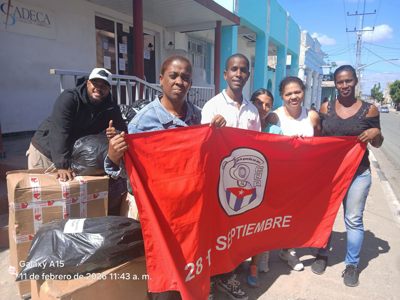 Recibe los CDR de Palma Soriano ayuda humanitaria de cubanos radicados en Suiza