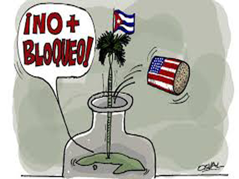 ¡No más Bloqueo de gobierno de EUA conta Cuba!